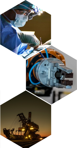 Composite of surgery, industrial robotics and heavy machinery